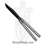 PTC - BF-113-GY - Butterfly - Balisong - D2 Coated Clip Point - Aluminum - Gray