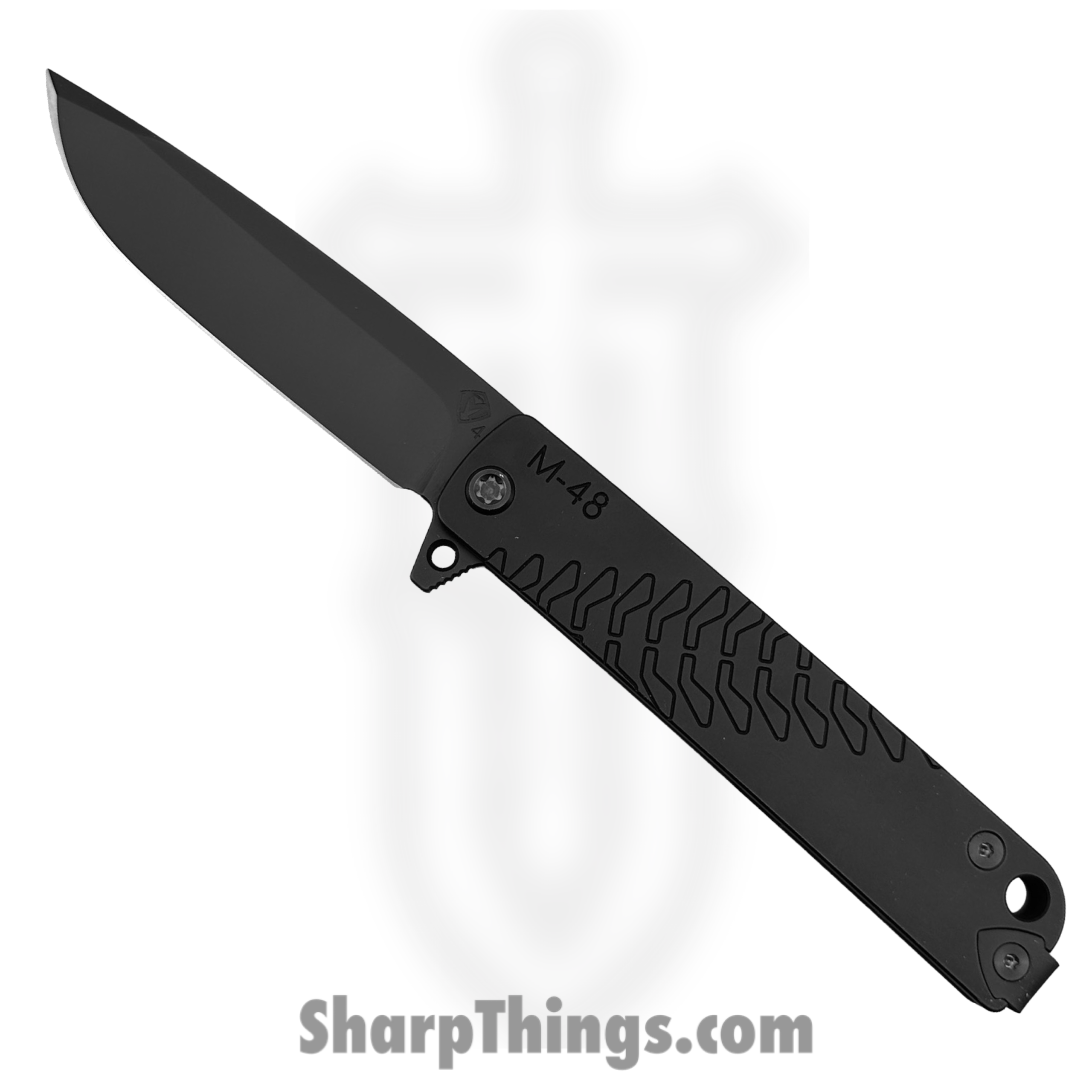 bc967727-7cfd-47cb-bdba-26b6372e3dc0_091924N_1-scaled-1.png Medford Knife and Tool - 091924N - M-48 - Folding Knife - S45VN Coated Drop Point - Titanium - Black - Image 1