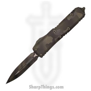 Microtech - 232-1OCS - UTX-85 - OTF Auto - Elmax, M390, 204P Coated Dagger - 6061-T6 Aluminum - OD Green Camo