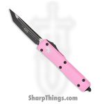Microtech - 123-1BPK - Ultratech - OTF Auto - Black Tanto - 6061-T6 Aluminum - Barbie Pink