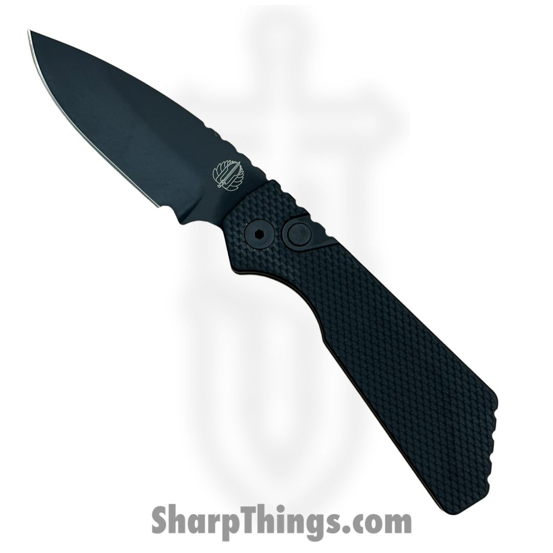beab7f75-4119-4fff-b5a6-7558e6d2d203_207_1.jpg ProTech - 207 - Strider PT+ - Automatic Knife - Magnacut DLC Drop Point - 6061-T6 Aluminum - Black - Image 1