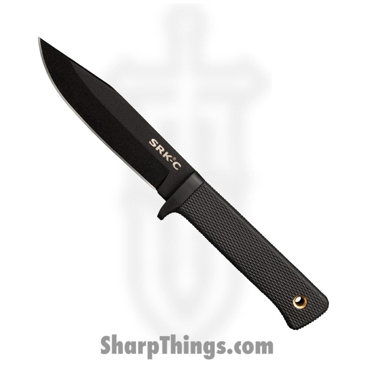 bf193b30-7a3a-4763-ae8d-726f2b2654ac_CS49LCKD_1.jpg Cold Steel - CS49LCKD - SRK Compact - Fixed Blade Knife - SK-5 Coated Clip Point - Kray-Ex - Black - Image 1
