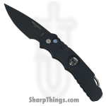 ProTech - TR-4.70 - Tactical Response 4 Limited Edition - Automatic Knife - 154CM Coated Drop Point - Aluminum Sterling Silver Skull - Black