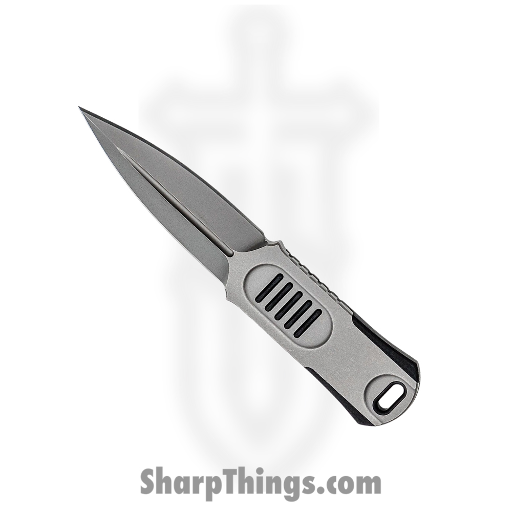 bfa2ca53-12c0-4b5d-aeb5-2db00cca1163_WE2017D_1.jpg We Knife Co Ltd - WE2017D - OSS - Fixed Blade Knife - CPM-20CV Stonewash Dagger - CPM-20CV with G10 Inlay - Black - Image 1