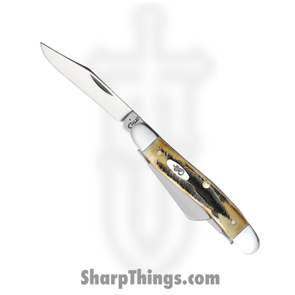 bfd5d28a-5a0f-4fcb-8dc8-67106f00777f_CA03578_1.jpg Case Cutlery - CA03578 - Medium Stockman - Folding Knife - Tru-Sharp™ Stainless Polished Clip/Sheepfoot/Spey - 6.5 Bonestag - Brown - Image 1