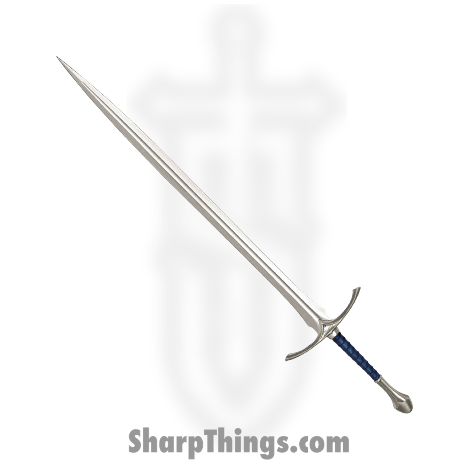 bfdb575b-a1fd-4a34-9745-3c6a89baaaa2_UC1265_1.png United Cutlery - UC1265 - Glamdring Sword of Gandalf - Fixed Blade Knife - 420 Stainless Polished - Leather Wrapped Metal - Blue - Image 1