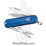 Victorinox - VN06223T2G - Classic SD Transparent - Folding Knife - Stainless Polished Multi - ABS/Celidor - Deep Ocean