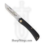 Case Cutlery - CA00095 - Sod Buster Jr - Folding Knife - Tru-Sharp Stainless As-Ground Skinner - Synthetic - Black