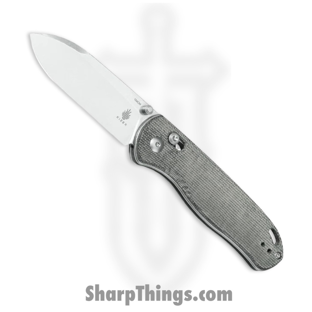 c111cd45-649e-44ab-8bd0-d3c570d71d8e_KIV3619C3_1.jpg Kizer Cutlery - KIV3619C3 - Drop Bear - Folding Knife - 154CM Stonewash Drop Point - Micarta - Gray - Image 1