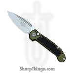 Microtech - 1135-10OD - L.U.D.T. Gen III - Automatic Knife - M390MK Stonewash Drop Point - 6061-T6 Aluminum - OD Green