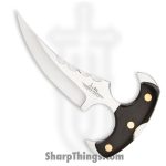 United Cutlery - GH5083 - Hibben Vulcan Push Dagger - Fixed Blade Knife - 5Cr13 Stainless Steel Satin Dagger - Pakkawood - Black