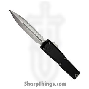 Microtech - 1122-12 - Ultratech Gen III ZBP - OTF Auto - M390MK Stonewash Dagger F/S - Aluminum - Black