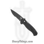 Benchmade - 9051SBK - AFO II - Automatic Knife - 154CM Partial Serrated Coated Drop Point - 6061-T6 - Black
