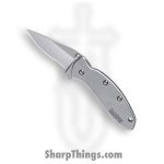 Kershaw - 1600 - Chive - Folding Knife - 420HC Bead-blasted Drop Point - 410 Stainless Steel - Silver