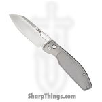 CJRB - J1929BTGY - Ekko - Folding Knife - CPM-S90V Sand Polished Sheepsfoot - Milled Titanium - Gray