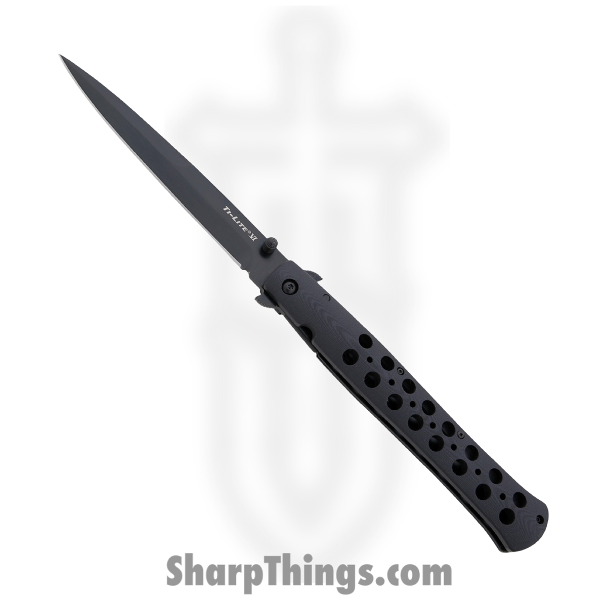 c22b2c53-94d7-486c-b821-01baea1ef622_CS26C6_1.jpg Cold Steel - CS26C6 - Ti-Lite - Folding Knife - CPM-S35VN Coated Dagger - G10 - Black - Image 1