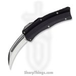 Heretic Knives - H060-2A - Roc - OTF Auto - Magnacut Stonewash Hawkbill - 6061-T6 Aluminum - Black