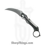 Poikilo Blade - PBTD - Thorny Devil - Folding Knife - Bohler M398 Dark Stonewash Hawksbill - Titanium Fat Carbon Fiber Inlays - Black