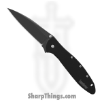 Kershaw - KS1660CKTX - Leek - Assisted Open Knife - 14C28N Coated Extended Tang - 410 Stainless - Black