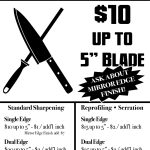 Sharpening - S/E up to 5 Inches