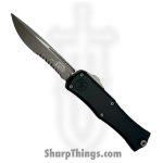 Microtech - 1705M-11AP - Mini Hera II - OTF Auto - M390MK Apocalyptic Recurve P/S - 6061-T6 Aluminum - Black