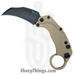 Reate Knives - EXOKPVTN - EXO-K - Gravity Karambit 2pc Set - Folding Knife - PVD N690 - Tan