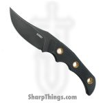 Kubey - KUB375B - Willumsen Hunter - Fixed Blade Knife - 14C28N Blackwash Clip Point - G10 - Black Gold