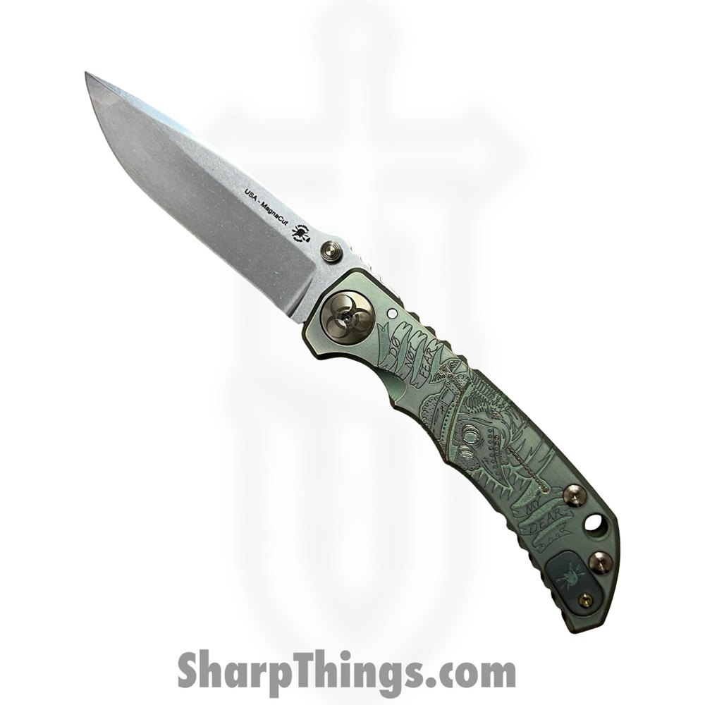 c3e9a926-c07c-45cb-bb35-e32d2d8aa13e_SF5PLAGUE_1.jpg Spartan Blades - SF5PLAGUE - Spartan Harsey - Folding Knife - CPM MagnaCut Stonewash Drop Point - Titanium - Plague Doctor - Image 1