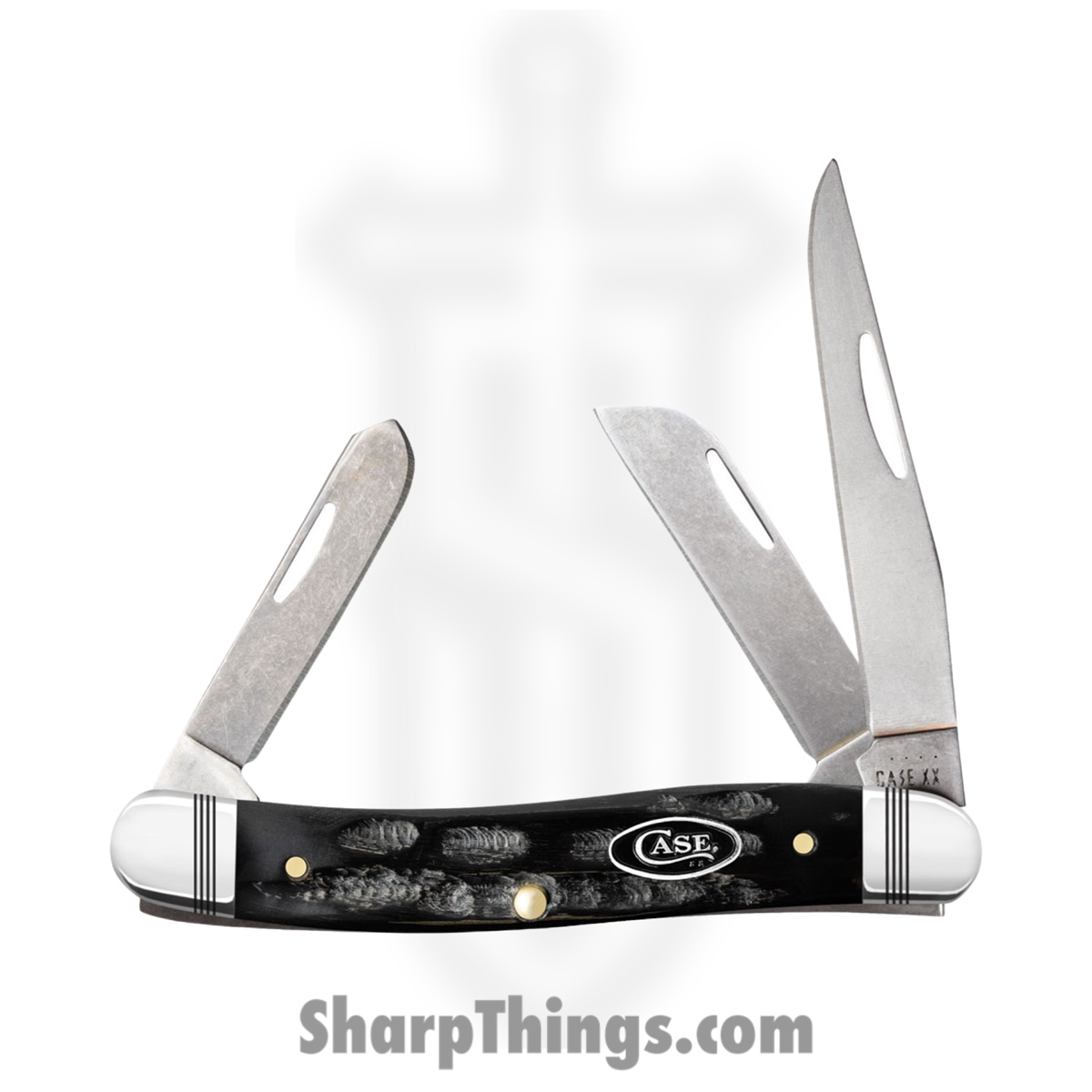 c3f0ac32-1cbd-42dd-a4d7-89558b9c330b_CA65091_1.jpg Case Cutlery - CA65091 - Medium Stockman - Folding Knife - CPM-S35VN Tumbled Satin Multi - Jigged Buffalo Horn - Black - Image 1