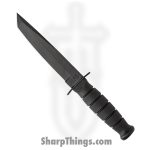 Ka-Bar - KA5054 - Short Fighting - Fixed Blade Knife - 1095 HC Coated Tanto - Kraton G - Black