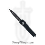 Microtech - 147-1T - UTX-70 - OTF Auto - Elmax, M390, 204P Coated Dagger - 6061-T6 Aluminum - Black