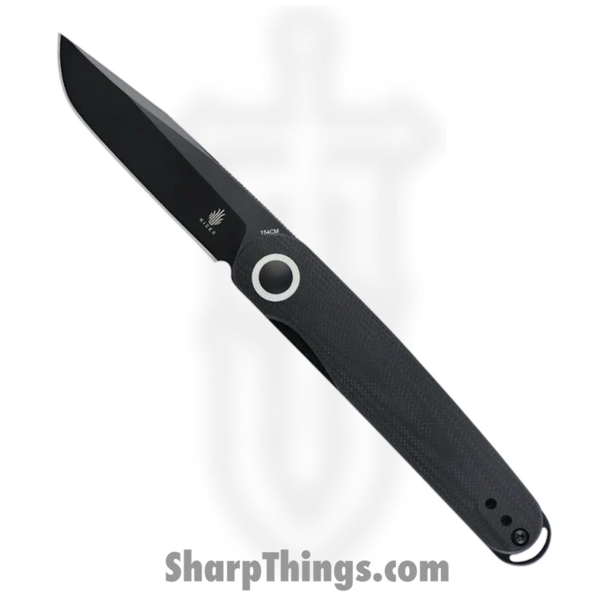 c6a799a1-46d3-459a-8a74-2a969eba1495_KIV3604C2_1.jpg Kizer Cutlery - KIV3604C2 - Squidward - Folding Knife - 154CM Satin Clip Point - G10 - Black - Image 1