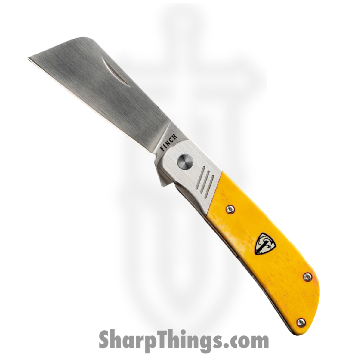 c6b48749-a206-44f2-8cdc-b054d89367f8_HV354_1.jpg Finch Knife Co. - FKCHV354 - Harvester - Folding Knife - 154CM Satin Sheepsfoot - Bone - Sunkist - Image 1