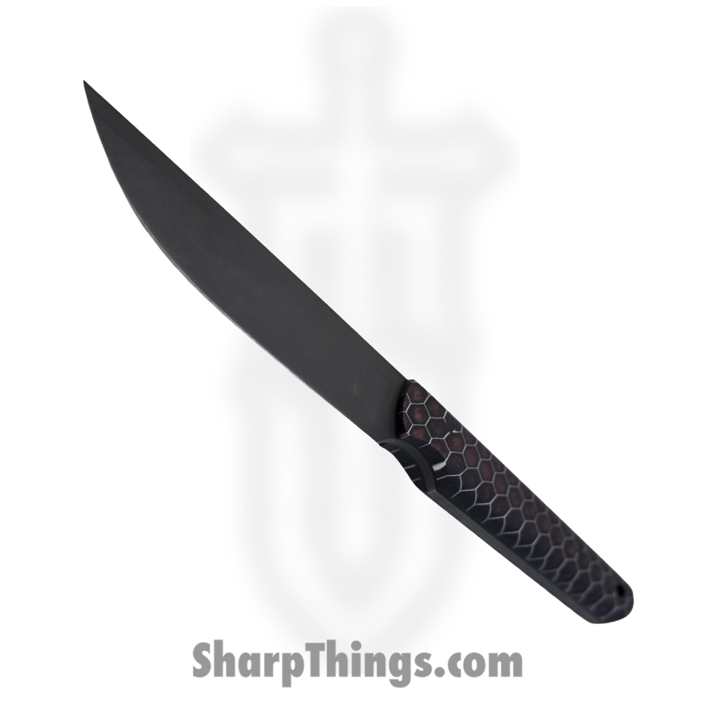 c7532afb-1dea-4916-9f39-b4ce8c10041c_JRsKwaikXL_1.jpg JRs Knives - JRsKwaikXL - Kwaiken XL - Fixed Blade Knife - 1095 HC Coated Drop Point - G10 Honeycomb - Root Beer - Image 1