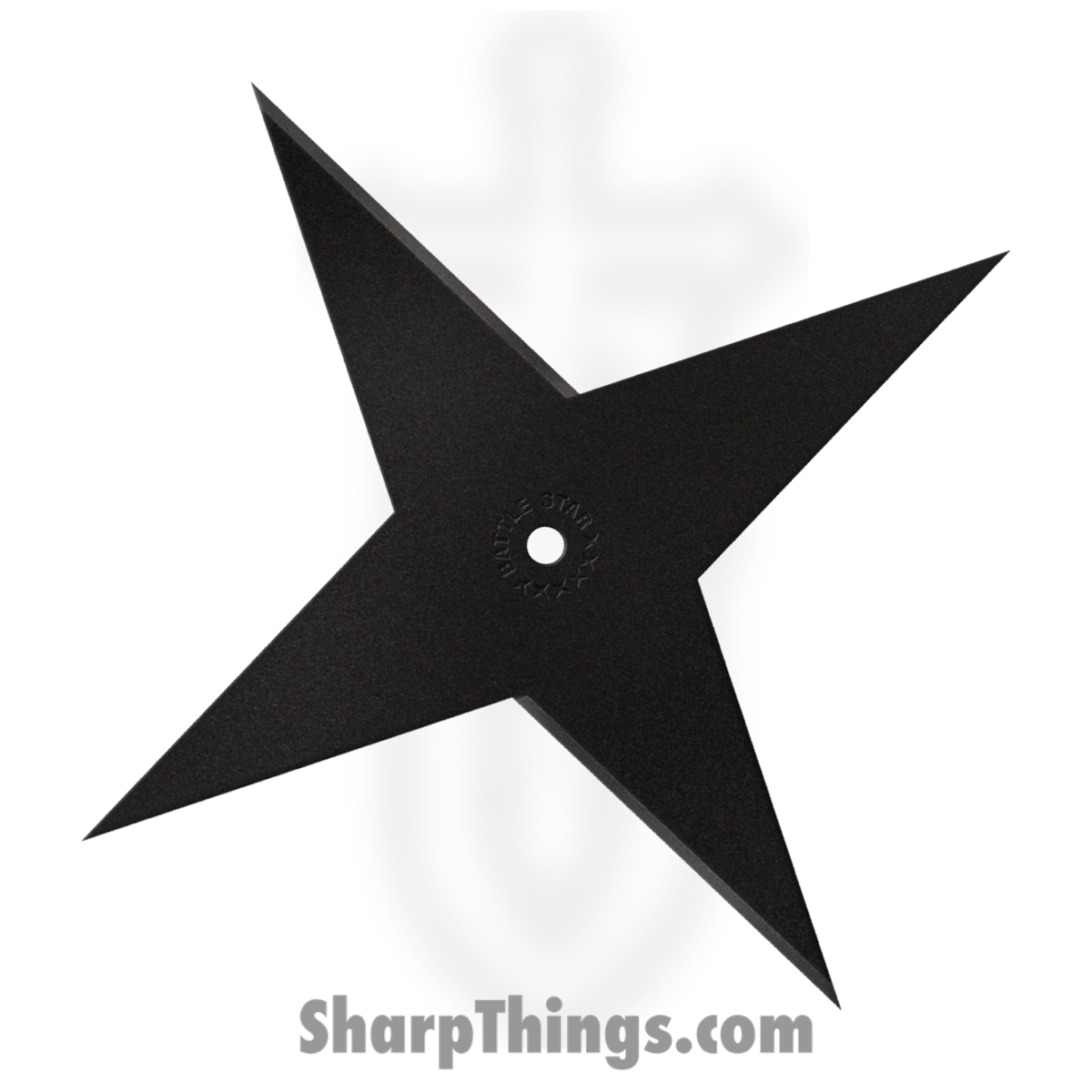 c760484c-8be3-4fb1-9aa9-6f0f6bb9dc55_CS80SSXL_1.jpg Cold Steel - CS80SSXL - Battle Star XL Throwing Star - Fixed Blade Knife - 1055 HC Coated - Black - Image 1