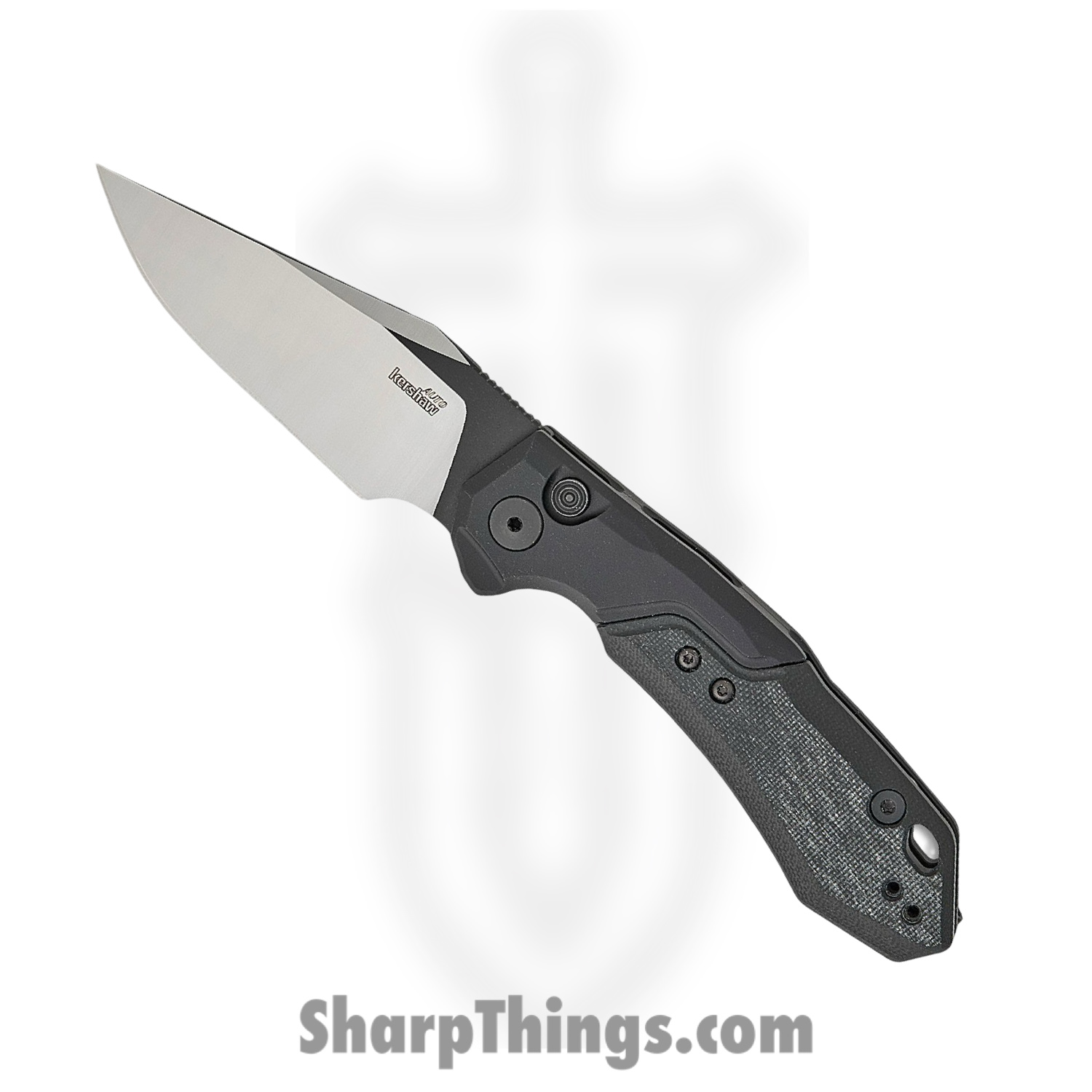 c7b26fd0-41f4-412b-b678-c904c89fc6e4_KS7851BLK_1.jpg Kershaw - KS7851BLK - Launch 19 - Automatic Knife - CPM 154 Two Tone Clip Point - 6061-T6 Aluminum with G10 - Black - Image 1