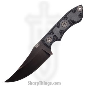 T.Kell Knives - WrtHgBtlShp - Warthog - Fixed Blade Knife - 80crv2 Nickle Boron Coated Trailing Point - G10 - Battleship Grenade Grip