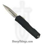 Microtech - 1242-10 - Cypher II - OTF Auto - M390MK Stonewash Dagger - 6061-T6 Aluminum - Black