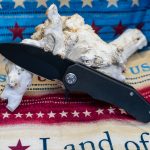 Medford Knife and Tool - MK001DPQ-08PV-TSCS-Q4 - 187 Flipper - Folding Knife - PVD D2 Drop Point - G10 - Black