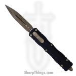 Microtech - 227-13 - Dirac Delta - OTF Auto - Elmax, M390, 204P Bronze Dagger - 6061-T6 Aluminum - Black