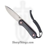 Civivi - CIVC2104A - Elementum - Fixed Blade Knife - 10Cr15CoMoV Satin Drop Point - G10 - Black