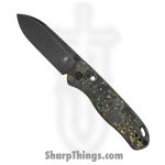 Kizer Cutlery - KI3619A1 - Drop Bear - Folding Knife - 20CV Black Drop Point - Fatcarbon - Black Yellow