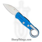 CRKT - 4050 - Provoke Kinematic EDC - Folding Knife - D2 Satin Drop Point - 6061-T6 Aluminum - Blue