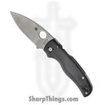 Spyderco - SC229GP - Shaman Compression Lock - Folding Knife - CPM-S30V Stonewash Spear Point - G10 - Black