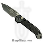 Microtech - 1136-1T - L.U.D.T Gen III Tactical - Automatic Knife - M390MK Coated Tanto - 6061-T6 Aluminum with Traction Tape Inserts - Black