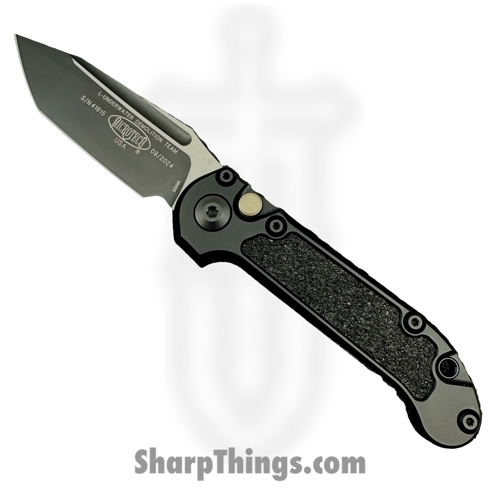 ca063dd1-1eff-434c-b1ef-69ba2323d625_1136-1T_1.jpg Microtech - 1136-1T - L.U.D.T Gen III Tactical - Automatic Knife - M390MK Coated Tanto - 6061-T6 Aluminum with Traction Tape Inserts - Black - Image 1