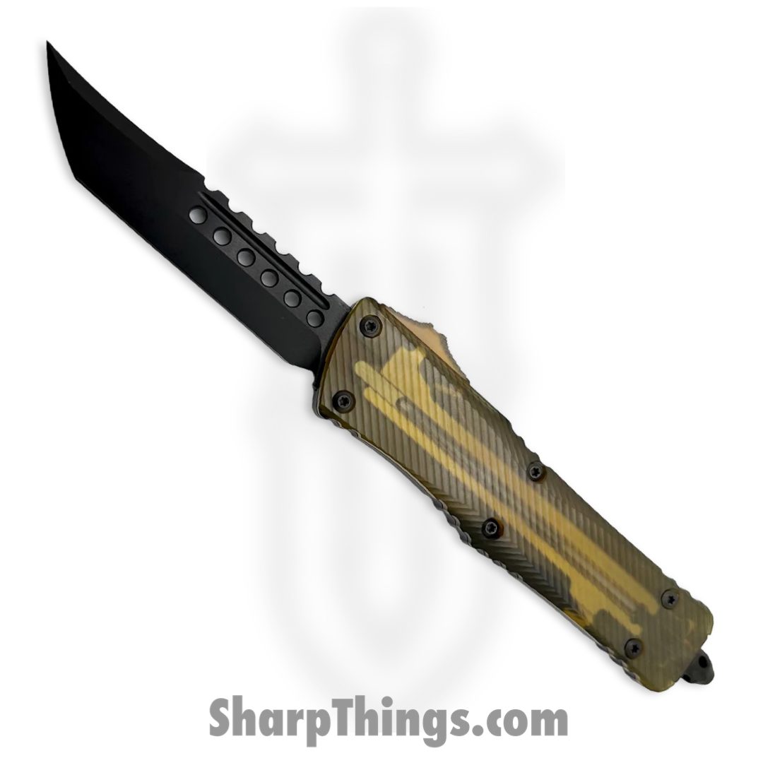 ca7a85ea-6c1a-40ff-a2ac-0cdab9b7c2d5_219-1DLCTULS_1.jpg Microtech - 219-1DLCTULS - Combat Troodon with Ultem Top - OTF Auto - Black Hell Hound - 6061-T6 - Ultem - Image 1