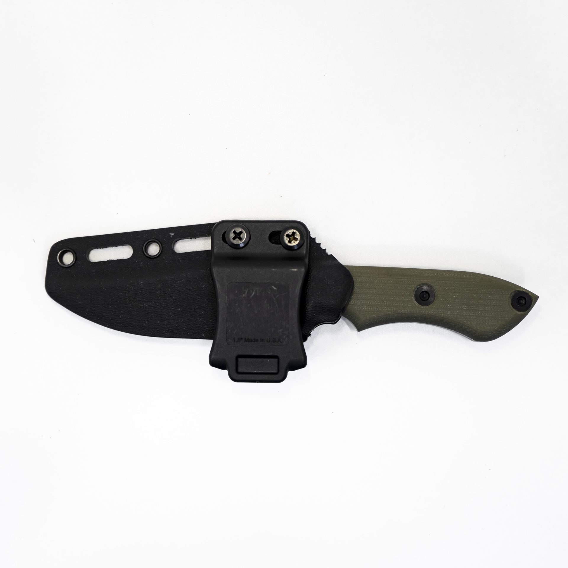 cb019f1e-5ff2-4db3-b900-504c99aa3159_StrikerODBG_1.jpg T.Kell Knives - StrikerODBG - Striker - Fixed Blade Knife - 1095 Nickle Boron Coated Clip Point - G10 - OD Green Standard Bullet Grip - Image 1