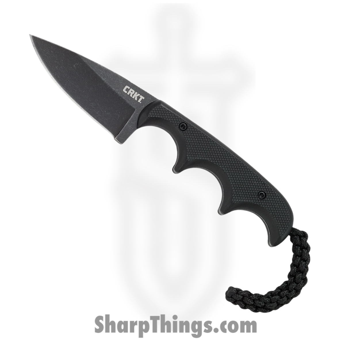 cb2745e7-b12f-47af-9e03-f0c37cdbe811_CR2384K_1.jpg CRKT - 2384K - Minimalist - Fixed Blade Knife - 5Cr13MoV Coated Stonewash Drop Point - G10 - Black - Image 1