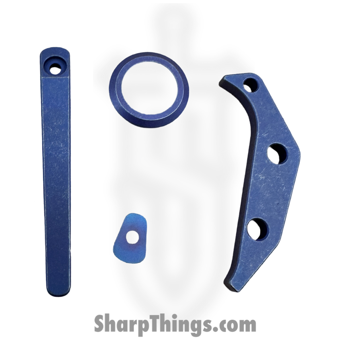cb684261-b11e-46dc-9b8b-db63346308e7_AK-TRUF-AC-SWBL_1.jpg Aurora Knife and Tool - AK-TRUF-AC-SWBL - Truffels Accent Set - Backspacer Pivot Colar Pocket Clip and Clip Filler - Titanium - Stonewash Blue - Image 1